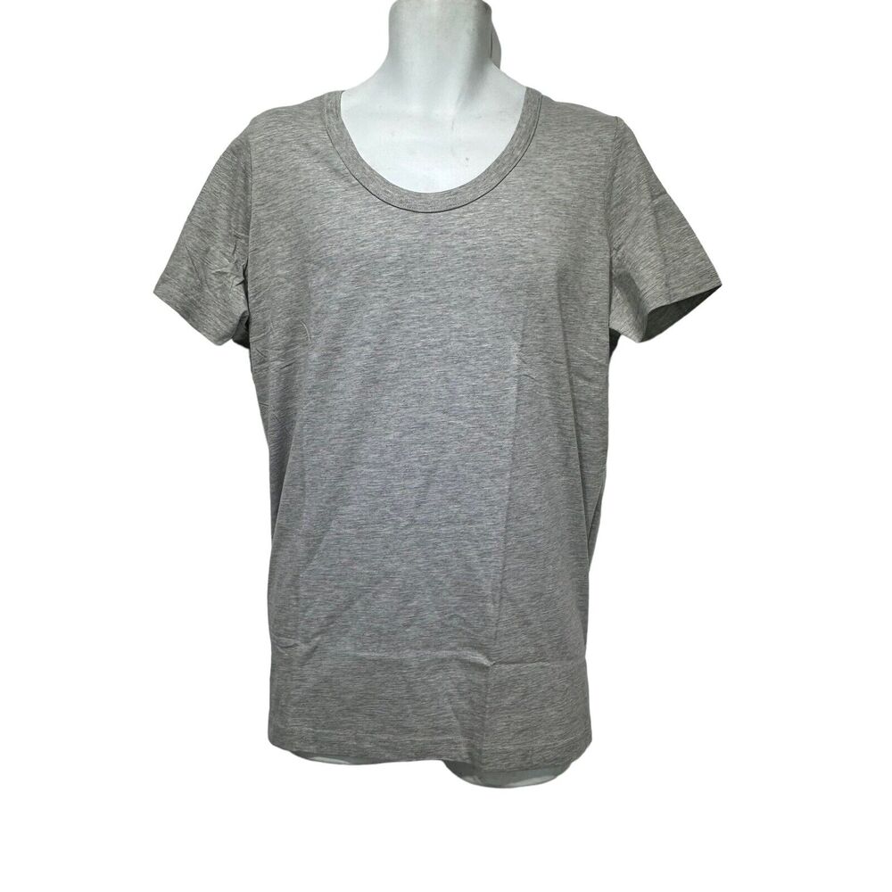 Roaman's Women's Plus Size Gray Soft Knit Tunic Short Sleeve T-Shirt L